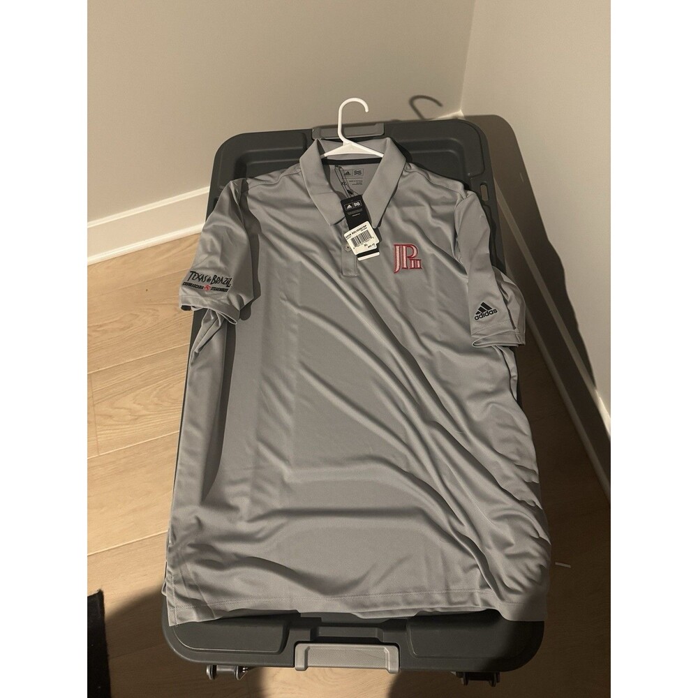 John Paul II Adidas Golf Solid 2-Stripe Polo Men’s XL NWT Gray